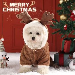 Dog Apparel Luxury Overalls Dress Christmas Clothes For Small Dogs Little Romper Ropa Para Perro Sweater Elderly Elk Snow Pet Supplies