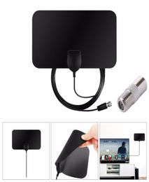 Flat Indoor HD Signal Amplifier Digital TV Antenna 50 Miles Range Skywire2183555