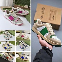 With Box G Designer Sneakers gglies Shoes Casual Bee Ace Low Womens Shoe Sports Trainers Tiger Embroidered Black White Green Stripes walking Mens Women 1977 Scr ARJW