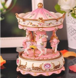 LED Toys Merry-Go-Round Music Box With LED Light Christmas Valentine Birthday Gifts for Girls Friends Kids6351982