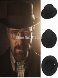 Whole2015 Fashion Men Classic Felt Pork Pie Porkpie Fedora Hat Chapea Cap Upturn Masculino Black Ribbon Band Panama Hats 25831435037471