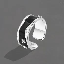 Cluster Rings Korean Open Adjustable Black Finger For Women Wedding Ring Jewellery Valentine's Day GIFT