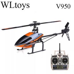 Modle Aircraft Modle WLtoys XK V950 K110S 2.4G 6CH 3D6G 1912 2830KV Brushless Motor Flybarless RC Helicopter RTF Remote Control Toys Gif