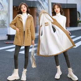 Women's Trench Coats Women Coat Casual Outerwear Thickening Fashion Vintage Zipper Streetwear Classic Clothes Spring Autumn