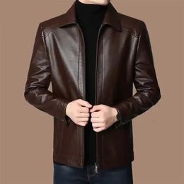 2023 Mens Faux Leather Suit Jackets Men Slim Fit Pu Coat Fashion Jacket Streetwear Casual Blazers Male Outerwear 231227