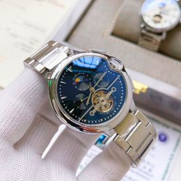 New mens and womens designer watches Blue Balloon Stainless steel Mechanical automatic watch Size 42mm Fashion couple movement watch Luxury gifts