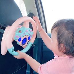 Simulation Driving Car Toy Kids Steering Wheel Baby Interactive Toy Light Sound Musical Rudder for Children Baby Toy Handle 231227