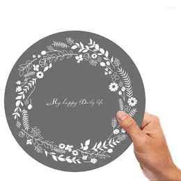 Table Mats Silicone Microwave Round Pads Mat With Flower Pattern Rubber Trivet For Pan Multipurpose Pot