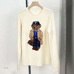 Polo Ralphs Designer Men Knits Sweater Ralphs Polos Bear Embroidery Laurens Pullover Crewneck Knitted Long Sleeve Casual Christmas Sweaters Polo 3517