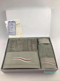 High Quality 3pcs Set cotton bath towel-set jogo toalhas de banho Shower towel brand style face towels with gift box
