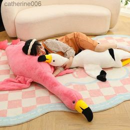 Stuffed Plush Animals 190cm Pink Ins Flamingo Doll Stuffed Toy Soft Big Pillow Girl Heart-shaped Rag Doll Bed Leg Birthday Christmas GiftL231228