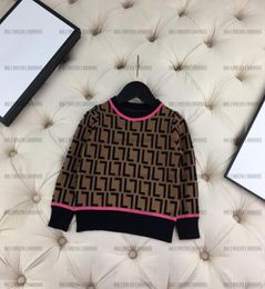 luxury baby kids Cardigan F sweaters s autumn design knitted jacket long sleeve wear size 100160 BROWN2918459