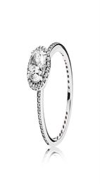 1Real 925 Sterling Silver CZ Diamond RING with Original box set Fit style Wedding Ring Engagement Jewelry for Women Girl19031547207