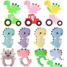 Soothers & Teethers Baby Sile Teethers Accessories Newborn Teether Babies Toddler Animal Soothers Pacifier Personalised Elephant Cow C Dhwqu