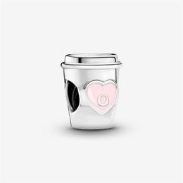 New Arrival 100% 925 Sterling Silver Take a Break Coffee Cup Charm Fit Original European Charm Bracelet Fashion Jewellery Accessorie2003