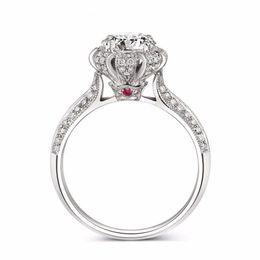 Vecalon Luxury Fashion Jewellery ring Ruby Simulated diamond Cz 925 Sterling Silver Engagement wedding Band ring for women2643