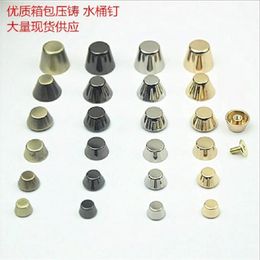 10pcslot 4color handbag leather hardware accessories bucket foot nails arc surface screws bag 231227