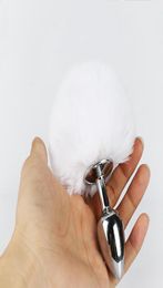 Metal Large Anal Plug for Woman Intimate Cute Furry Animal Tail Cosplay Couples Sex Toys Adult Butt Plugs Stimulator SM Products Y5370825