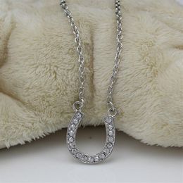 New Arrival Horse Shoe Necklace For Women Lead and Nickel Equestrian Horseshoe Jewellery Made of Zinc Alloy With Czech Crystals2745