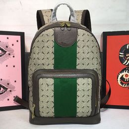 Backpack Women School Bags Men's Travel Back Bag Top Quality Tote Zipper Open Internal Letter Front Pockets Handbag Genuine Leather Shoulder Strap High Quality