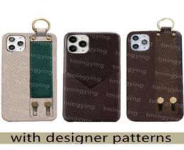 Top Leather Designer Phone Cases For iPhone 13 Pro Max 12 11 Xs XR X 8 7 Plus Fashion Wristband Print Back Cover Luxury cellphone 2575624