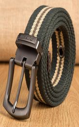 belts Mens needle buckle canvas belts outdoor thick knitted cloth belt lengthening womens student waistband custom length belts gl2234063
