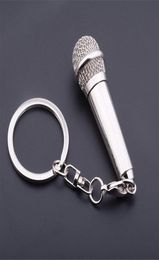 Kimter Charm Music Microphone Voice Key Rings Metal Singer Rapper Rock Keyfobs Women Men Purse Bag Pendant Car Gift Keychains M1737408024