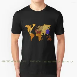 Men's T Shirts Risk! Graphic Custom Funny Tshirt Risk Game Fun Soldier Horse Cannon War Map World Country Countries Border Territory
