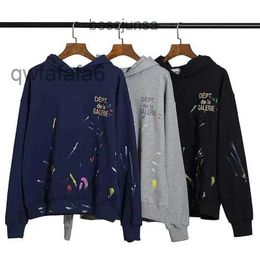 Fashion Men Womens Galleries Dept Hoodie Sweate Designer T-shirt Pullover Letter Flame Print Long Sleeve High Street Sweatshirts 3xl JZ3S