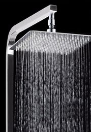 2mm Thin 12 Inch Square Rotatable Bathroom Rainfall Showerhead Super Pressurized Square Top Spray Shower Head Chrome Finish6305853