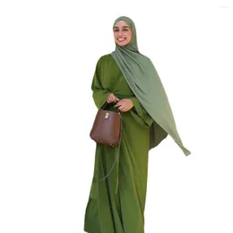 Ethnic Clothing Middle East Arab Women 2024 Spring Dubai Turkish Fashion Long-sleeved Dress Robe Demoiselle D Honneur Hijab