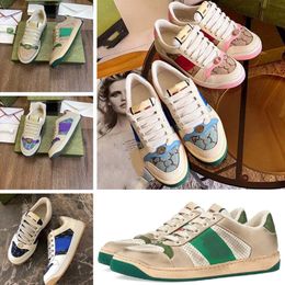 schmutzige alte Turnschuhe Herrenschuhe Luxus-Turnschuhe Herren-Turnschuhe Out-of-Office-Sneaker schwarzer Retro-Druck Lederstickerei Designer-Schuhe Trainer Sneaker Topsneaker88