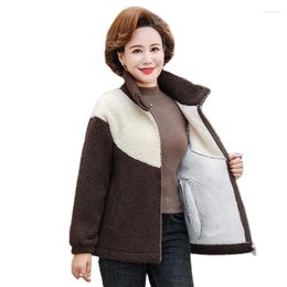 Women's Fur Fall/winter Grain Velvet Stand-up Collar Cotton-padded Clothes Fashion Loose Foreign Style Lamb Cashmere Warm Coat Women
