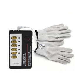 Conductive Electrode Gloves Tens Machine Pain Relief Body Relax Massager reuse7111084