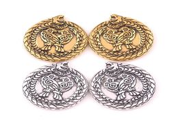 Vintage Dragon with Raven Pendant Viking Nordic Totem Animal Amulet Necklace Braceclet DIY Accessories4407265