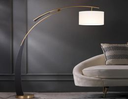 Simple Modern Luxury Black LED Floor Lamp Living Room Reading Restaurant Bar Villa Decor Lighting Standing Light5636666