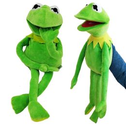 Kermit Frog Plush Hand Puppet Stuffed Animal Open Mouth Comet Frog Kids Hand Puppet Doll Boys Girls Toys Family Party Game Gifts 231227