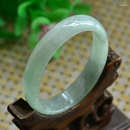 Bangle Jade Female Bracelet Oval Emerald Green Bright Sunny Round Elegant B0023