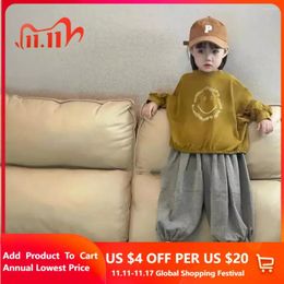 Clothing Sets Boys Girls Sweatshirt Casual Suit Children's Cute Printed Long Sleeve Tops Loose Pants 2 Piece Kids Infant Homewear