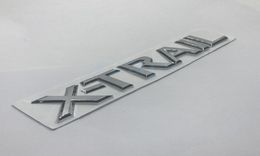 3D Car Rear Emblem Badge Chrome X Trail Letters Silver Sticker For Nissan XTrail Auto Styling1605269