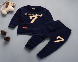Spring Autumn Baby Tshirt Pants Suits Toddler Tracksuits Children Boys Girls Style Clothing Sets Kids Clothes 1 2 3 4 5 YEARS LJ27203479