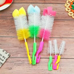 2pcsset Baby Nipple Milk Bottle Cup 360Degree Sponge Cleanerpacifier Brush Home Glass Cleaning Household Clean Tool 231227