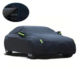 Universal Black Waterproof Full Car Covers Snow Ice Dust Sun UV Shade Cover Indoor Outdoor 7 Sizes Auto Car Cover for All Season11034500