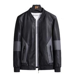 Autumn Men's PU Coat Large Size Leather Jacket Men Fashion Motorcycle Outerwear S-5XL 6XL 7XL 8XL Male Overcoat 231228