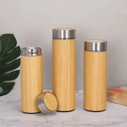 Water Bottles Daily Necessities Bamboo Shell Insulation Cup Inner Liner Ceramic Purple Sand Stainless Steel Vacuum Seal