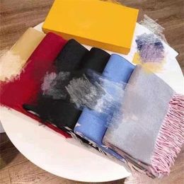 26% OFF High version new rabbit velvet family cashmere women's shawl integral double-sided scarf