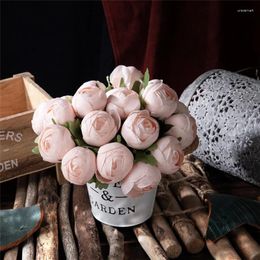 Decorative Flowers Candy Colored Round Land Lotus Simulation Flower Home Decoration Plant Mangcao Artificial GF1396