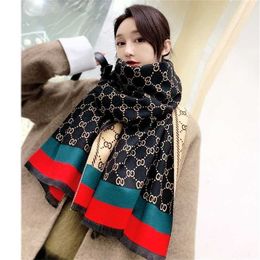 22% OFF scarf New Autumn and Winter Scarf Women's Cashmere Shawl Double sided Thickened Warm Neck Fashion High Display Skin White