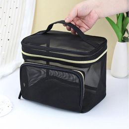 Cosmetic Bags Multifunctional Mesh Large Capacity Portable Exquisite Makeup Bag Cleaning And Storage