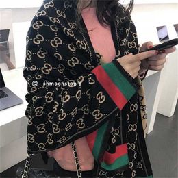 18% OFF scarf Letter Wool Jacquard Large Scarf Double sided Cashmere Shawl Dual purpose Male Female Stars Same Autumn and Winter Thickened Neck